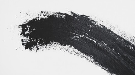 Poster - Black brush strokes sweep across a white canvas, creating a striking contrast and dynamic visual effect
