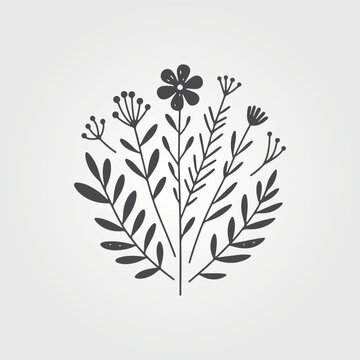forest nature with leaves plants and flowers. Tropical doodle frame illustration for events and flyers. nature vector graphics style.