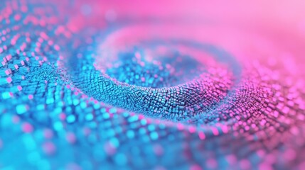 Poster - A mesmerizing spiral design unfolds in blue and pink hues with intricate textures and dynamic movement