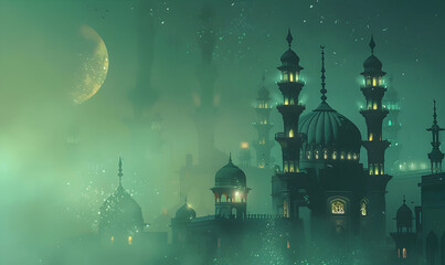 Wall Mural - Eid Milad Un Nabi copy space