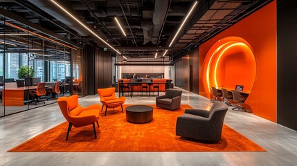 Aufkleber - Modern Office Lounge Interior Design.