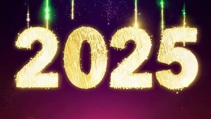 Sticker - A vibrant countdown displaying the number zero, set against a colorful background, signaling the start of an exciting event. Celebrating New Year 2025