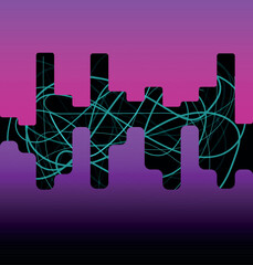 Poster - abstract color background drawing graphics