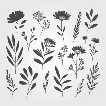 forest nature with leaves plants and flowers. Tropical doodle frame illustration for events and flyers. nature vector graphics style.