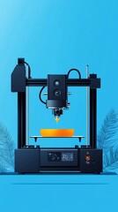 Aufkleber - 3D Printing Machine in Action.