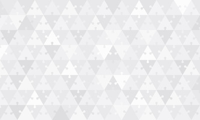 Poster - puzzle pieces template with geometric triangle shapes. abstract jigsaw pattern.