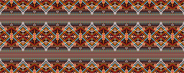 Wall Mural - Bright Ethnic Patterns Embroidery.