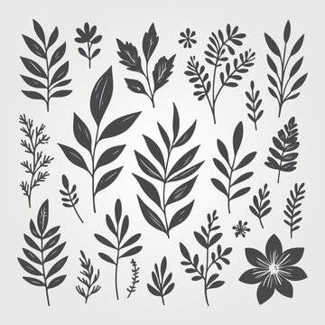 forest nature with leaves plants and flowers. Tropical doodle frame illustration for events and flyers. nature vector graphics style.