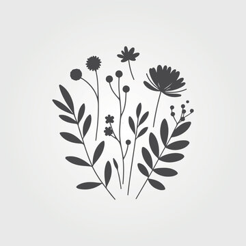 forest nature with leaves plants and flowers. Tropical doodle frame illustration for events and flyers. nature vector graphics style.