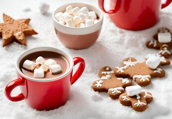 christmas cookies and cup of coffee