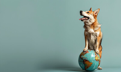 Wall Mural - World Rabies Day copy space background