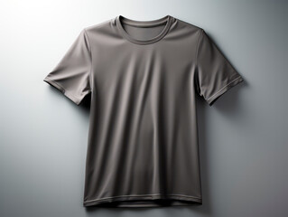 Aufkleber - A gray t-shirt on a plain background, mockup design for branding and identity concept, with ample copy space. Generative AI