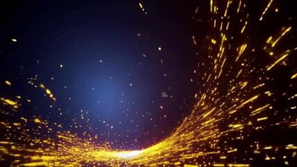 Wall Mural - a dynamic burst of golden sparks creating an energetic and vibrant atmosphere, suggesting creativity