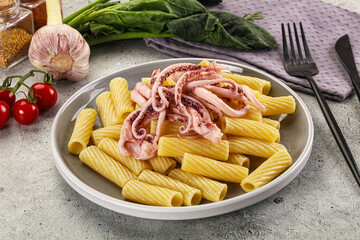 Sticker - Italian cuisine - pasta tortiglioni with squid