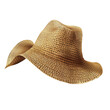 © paisan1leo - Brown woven straw Beach hat isolated on white background, summer relaxation