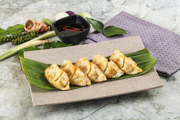 Wall Mural - Japanese cuisine - stuffed dumplings gyoza