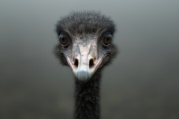 Canvas Print - close-up portrait of a curious emu