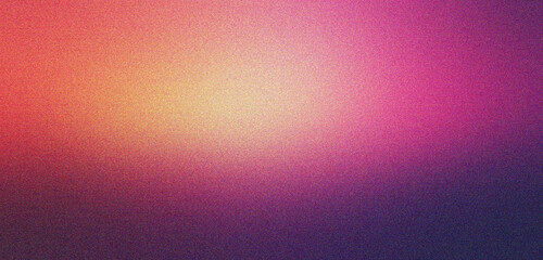 Wall Mural - purple and yellow gradient background design with grainy noise texture effect, web banner design, pr