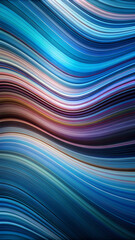 Wall Mural - Cool Abstract Wave, Blue and Purple Gradient, Elegant Art Background with Copy Space

