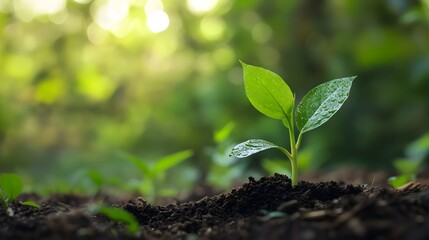 Poster - eco friendly enterprise compliance with green documentation for new business venture a seedling grow