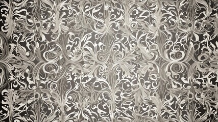 Wall Mural - abstract vintage patterns wallpaper with shades of whi background