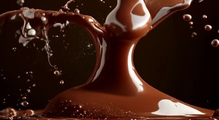 Wall Mural - chocolate liquid splash 