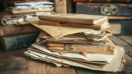 Poster - Purging old paperwork and files, organizing important documents for a clearer workspace.