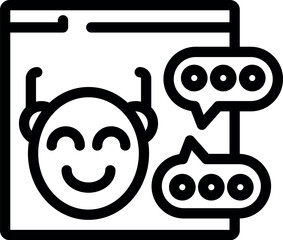Poster - Happy chatbot giving customer support and receiving positive feedback