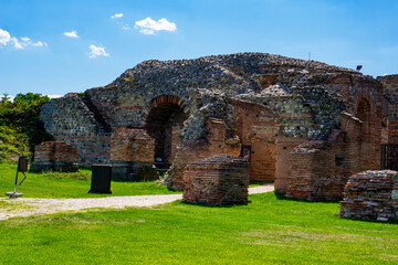 Wall Mural - Ancient Roman ruins of Felix Romuliana near Gamzigrad in Serbia under the bright summer sky