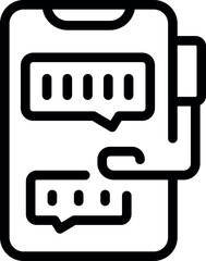 Poster - Smartphone displaying an instant messaging application with chat bubbles, representing communication