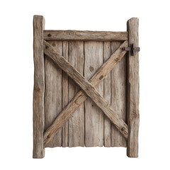 Wall Mural - A rustic farm gate on transparent background
