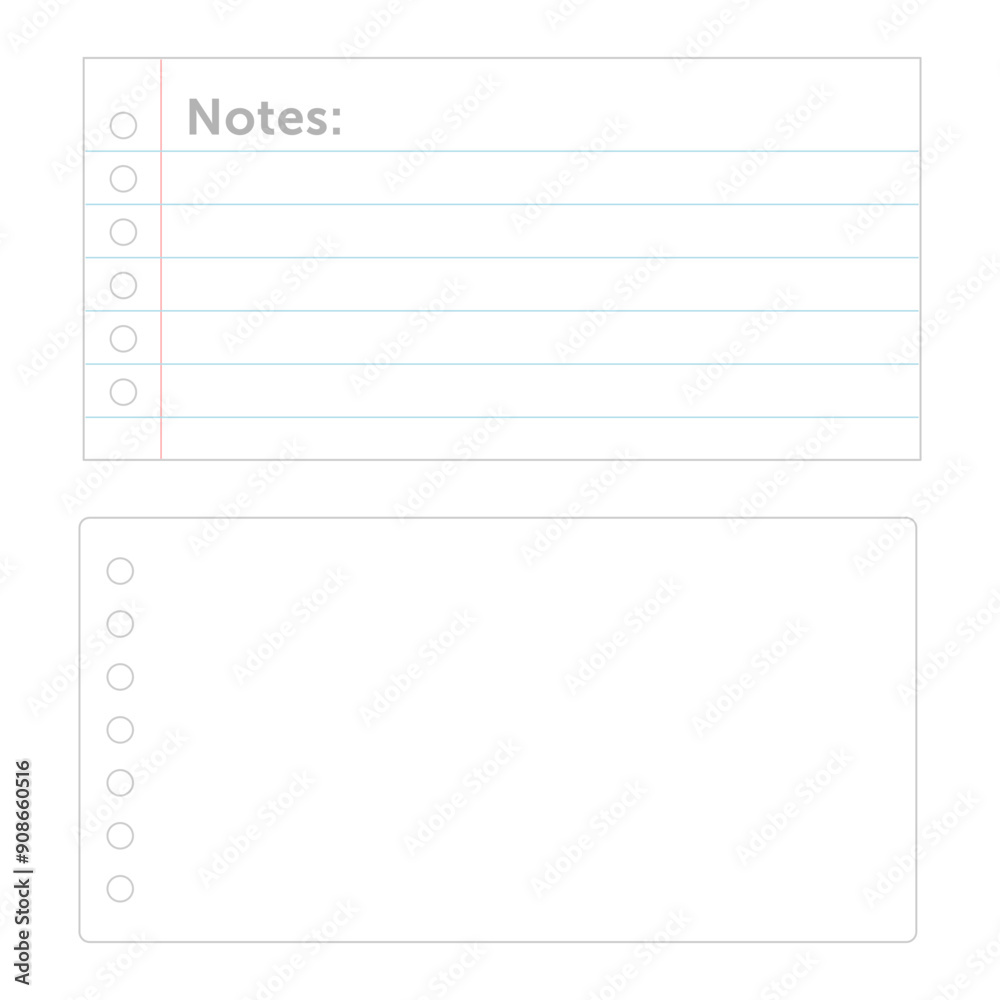 2 notes papers with a stork on transparent background vector ...
