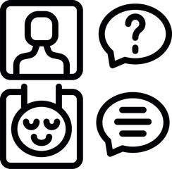 Poster - Customer support chatbot giving an answer to client's question in messenger app