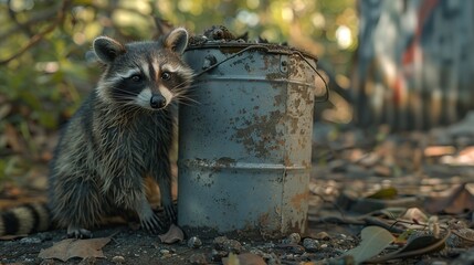 Poster - Raccoon Curious