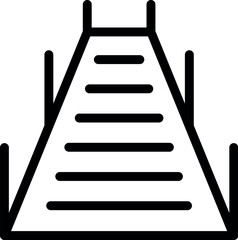 Poster - Simple line icon of a stairway leading upwards, representing the concept of career progression