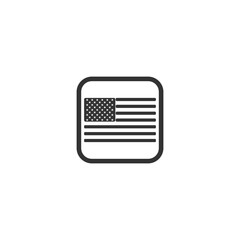 Sticker - US flag icon isolated on transparent background