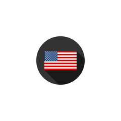 Poster - US flag icon isolated on transparent background