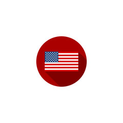 Poster - US flag icon isolated on transparent background