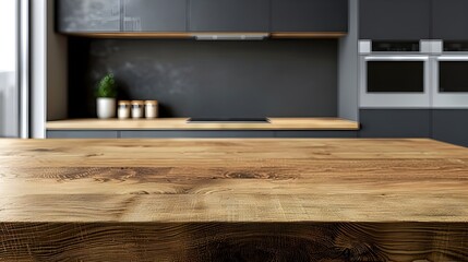 Wall Mural - Wooden Kitchen Countertop