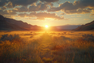 Canvas Print - Joshua tree sunset