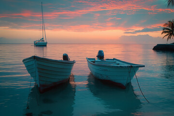 Canvas Print - Mauritius sunset