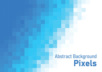 Poster - Abstract pixels background blue gradient colors geometric texture pattern vector illustration