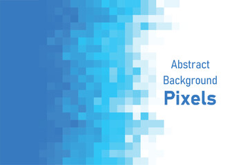 Poster - Abstract pixels background blue gradient color geometric texture pattern vector wallpaper