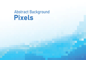 Poster - Abstract pixels background blue gradient color geometric texture vector wallpaper