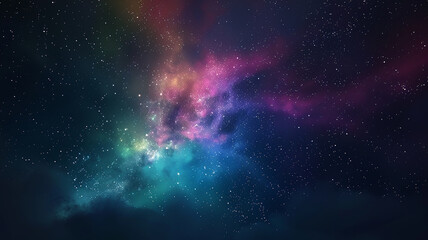 colorful northern lights sky