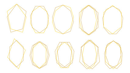 Sticker - Elegant Golden Frame Set