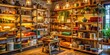 © Sirinporn - Warmly lit small business shop interior featuring stacked shelves, vibrant colors, and rustic textures, evoking a sense of pride and community entrepreneurship.
