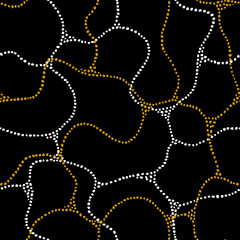 Aufkleber - Seamless african pattern. Ethnic and tribal motifs. Brown, beige, khaki and black colors. Grunge texture. Vintage print for textiles. Patchwork