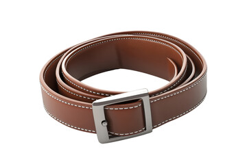 Elegant brown leather belt with metallic buckle for men or women fashion accessory. High-quality craftsmanship and versatile for any outfit.