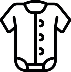 Sticker - Simple infant garment symbolizing baby clothing and childcare